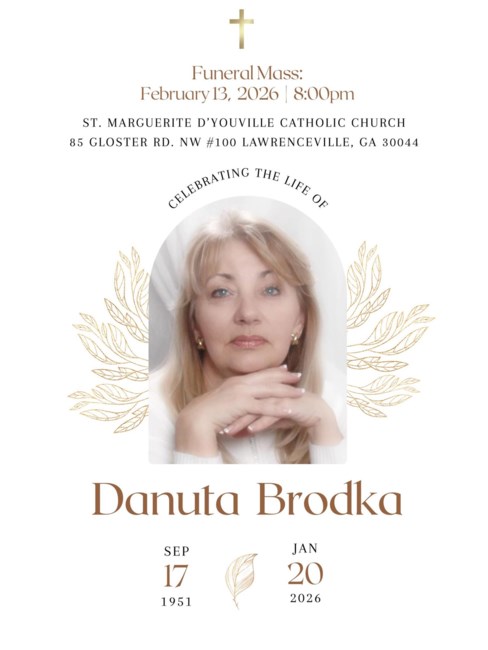 Obituario de Danuta (Drozd) Brodka