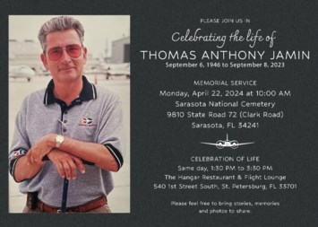Obituary of Thomas "Tom" Anthony Jamin