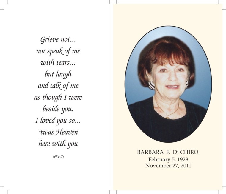 Obituary of Barbara F. Di Chiro