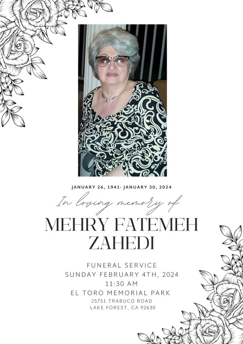 Obituary of Fatemeh Zahedi