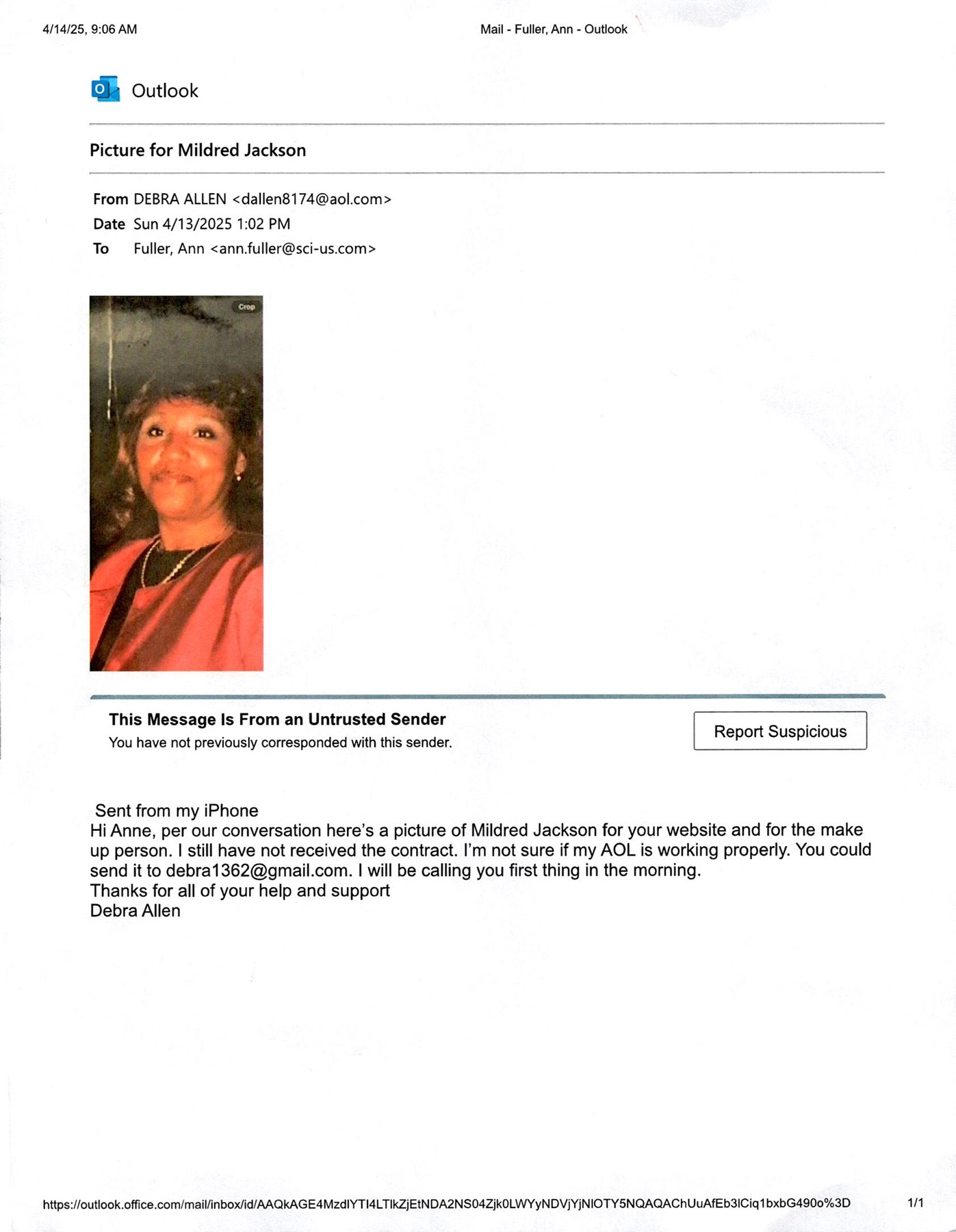 Obituario de Mildred Louise Jackson