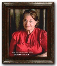 Avis de décès de Ana Maria Beltran Felix