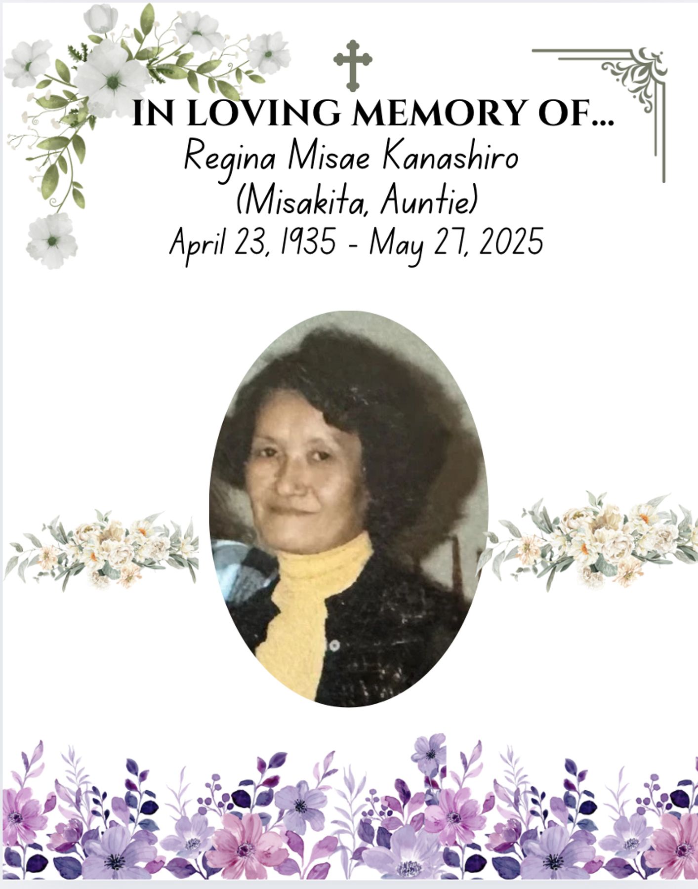 Obituary of Regina Kanashiro