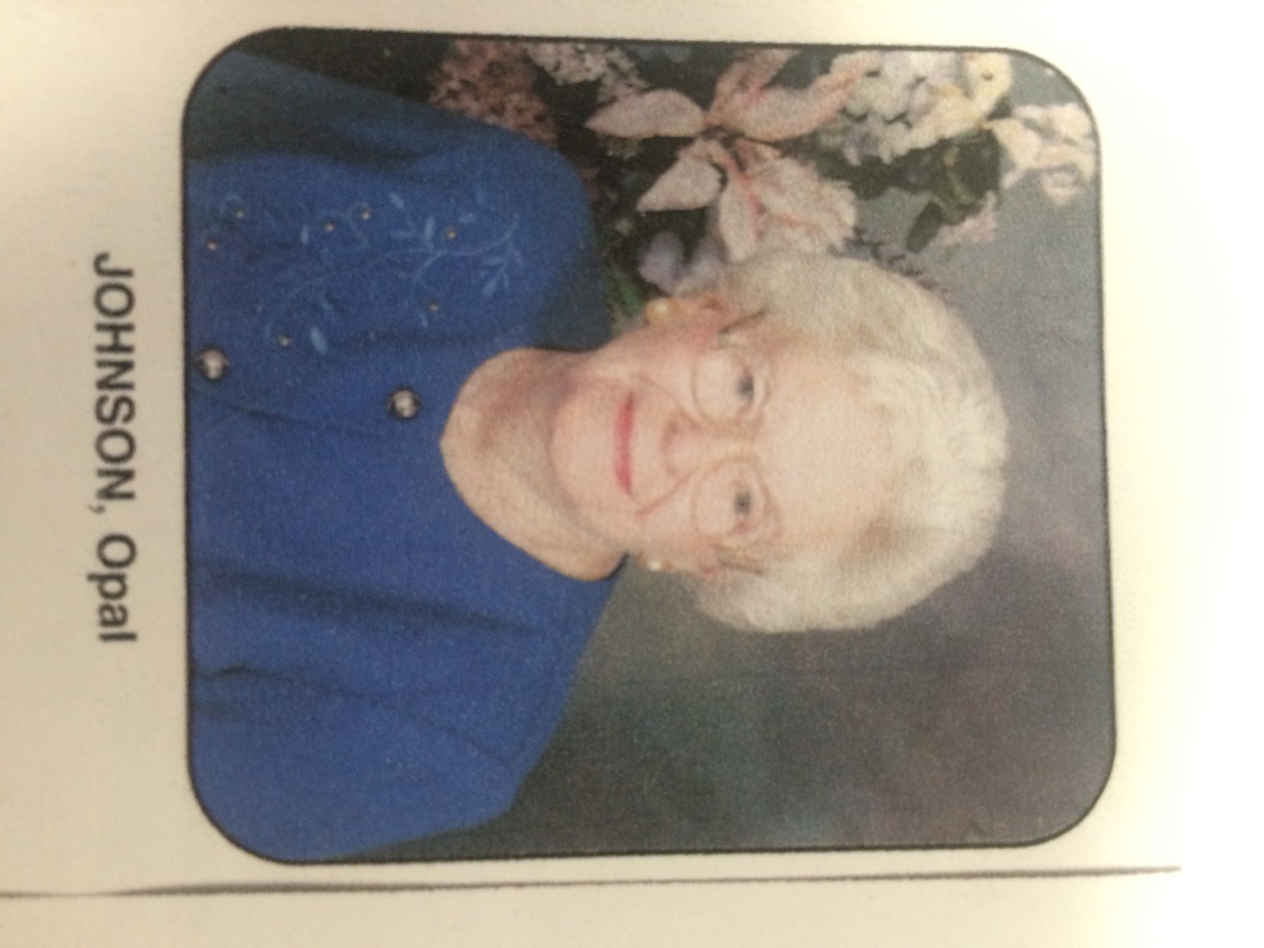 Avis de décès de Opal D. Johnson