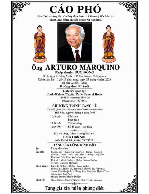 Obituary of Arturo Marquino
