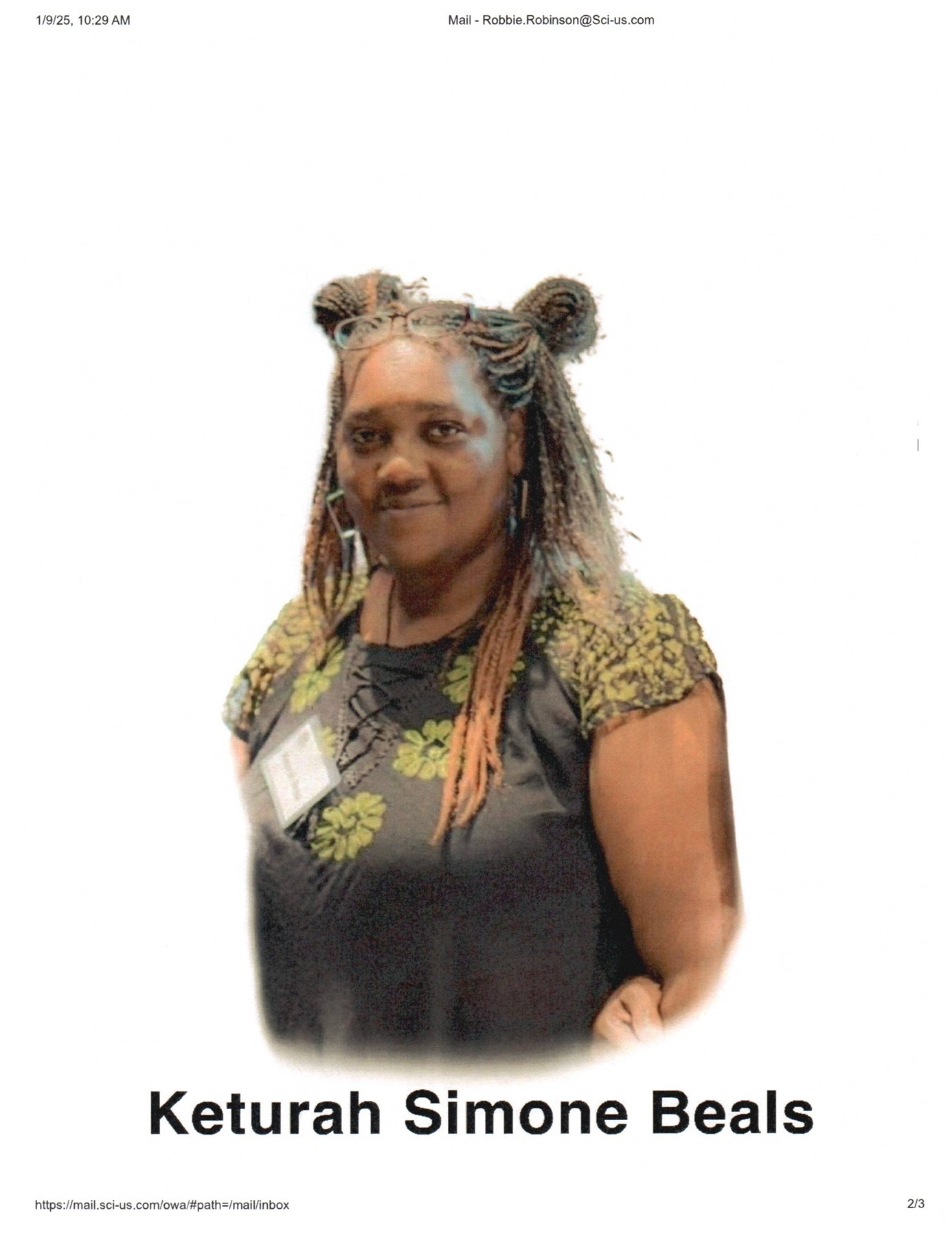 Obituary of Keturah Simone Beals