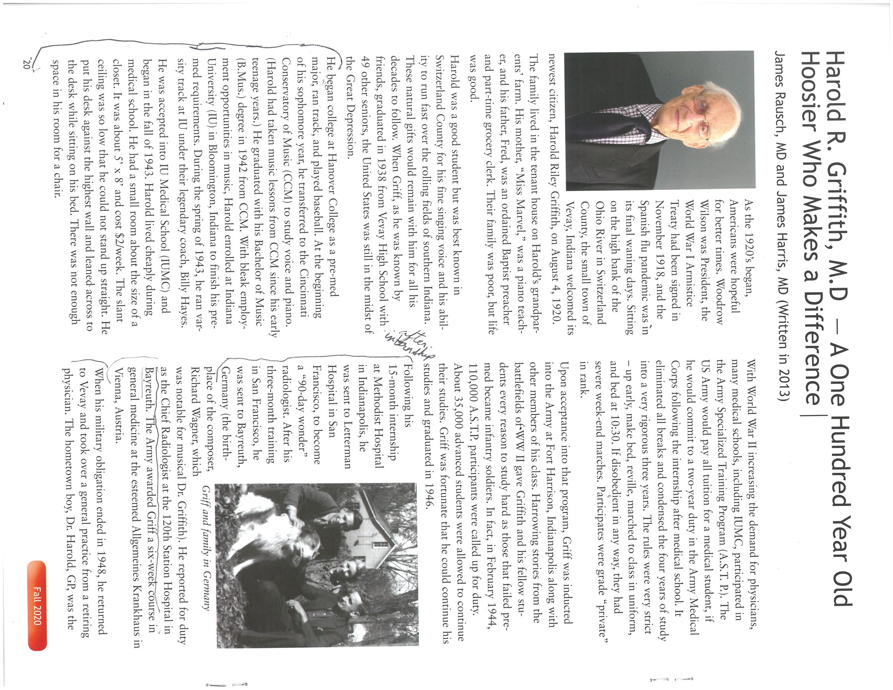 Obituario de Harold Riley Griffith