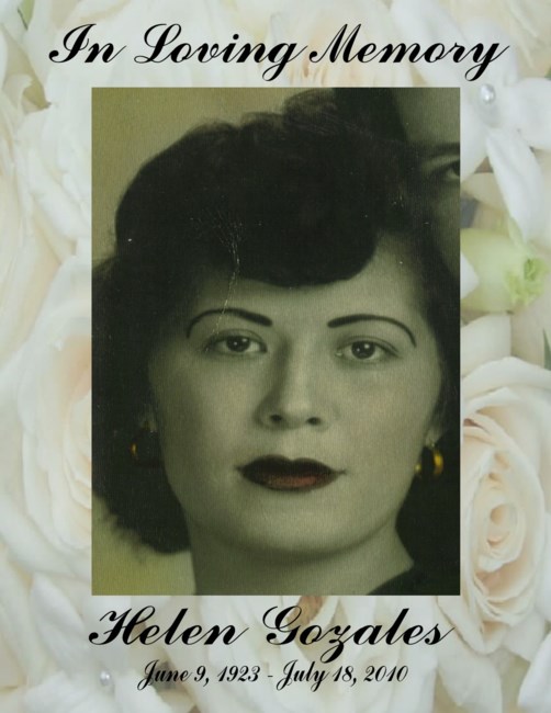 Obituary of Mrs. Helen Mary Armijo Gonzales