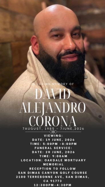 Obituary of David Alejandro Corona