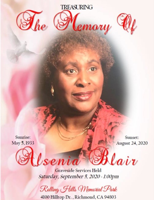 Obituary of Alsenia Blair