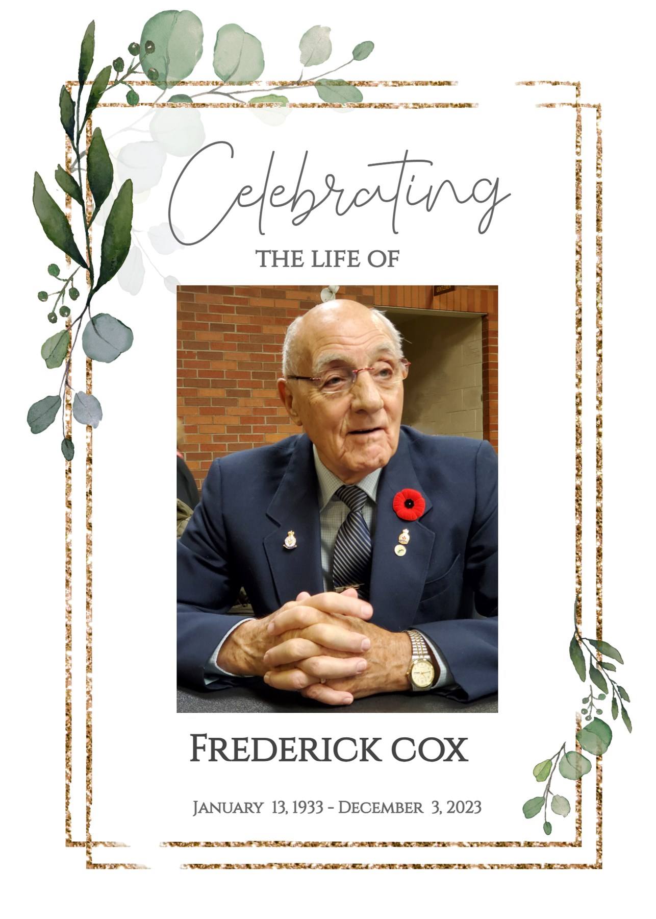 Obituary of Frederick Charles Cox