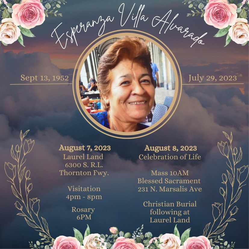 Esperanza Villa Alvarado Obituary Dallas, TX