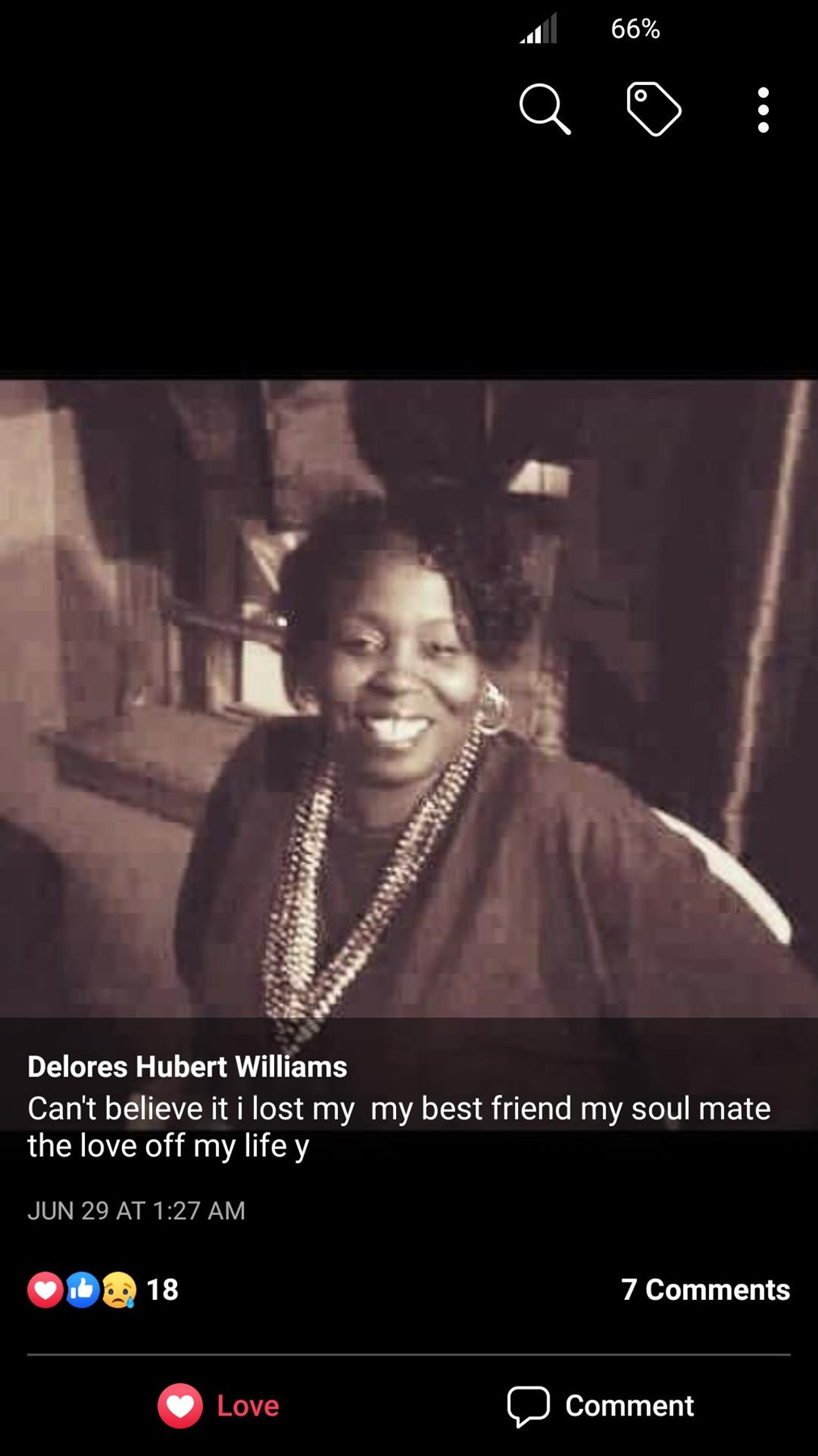 Obituary of Delores Williams