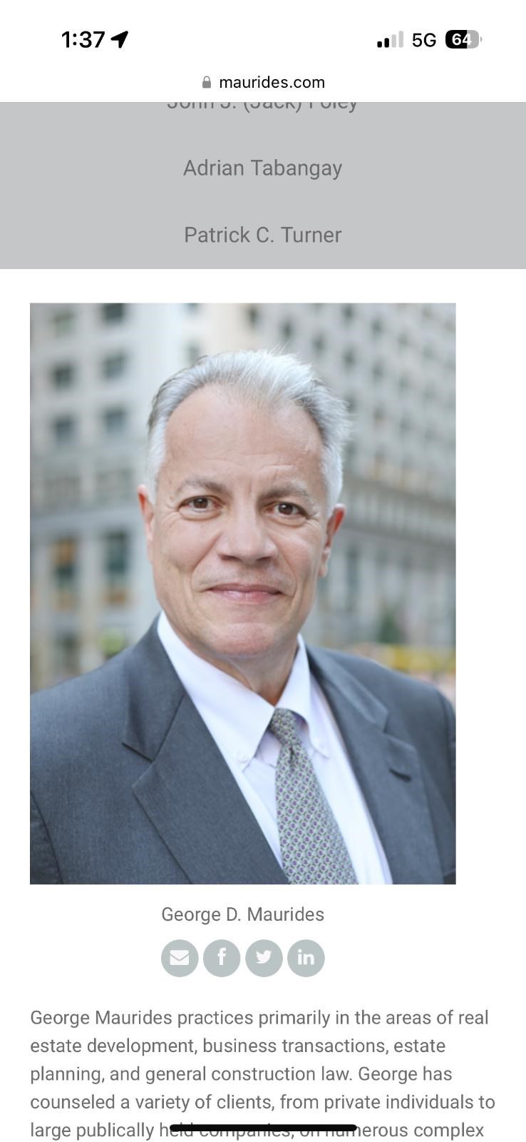 Obituary of George Demetrios Maurides