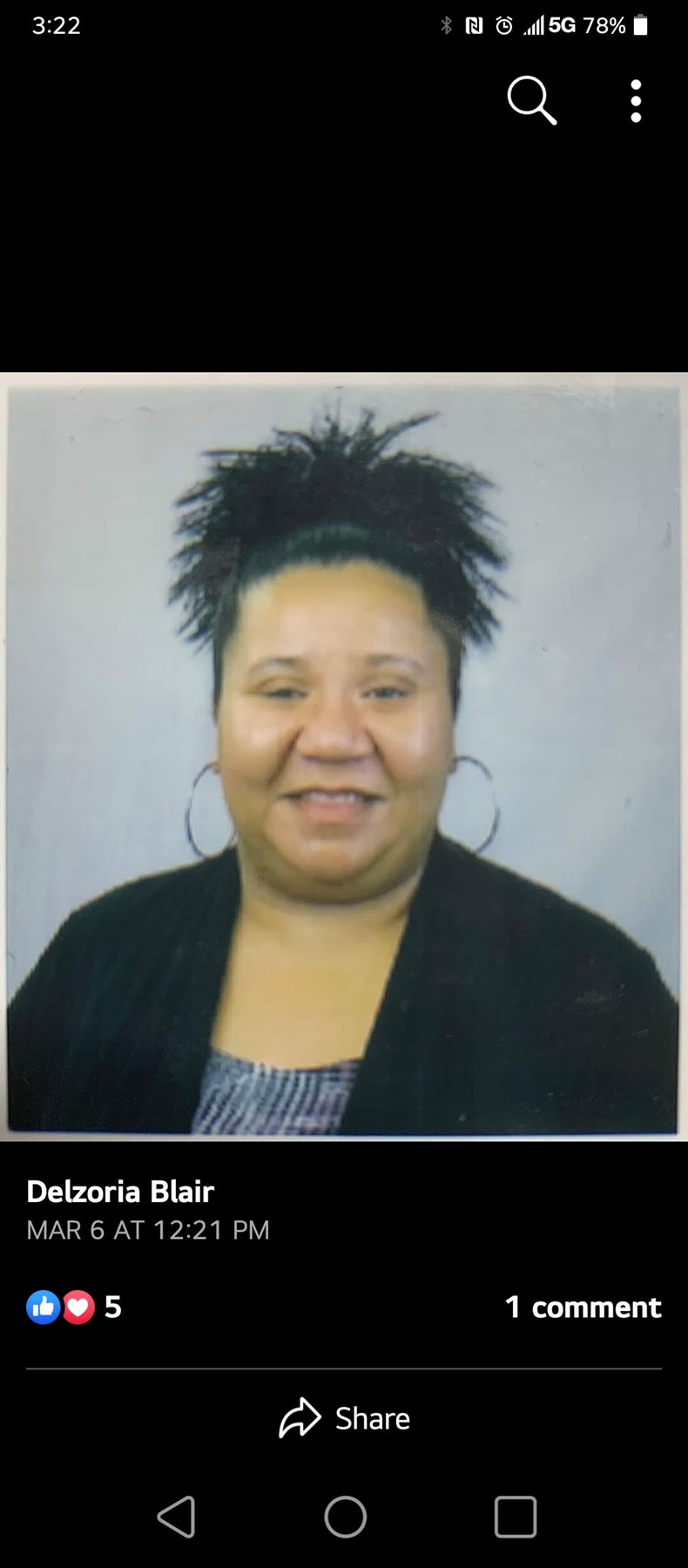 Obituary of Delzoria Blair