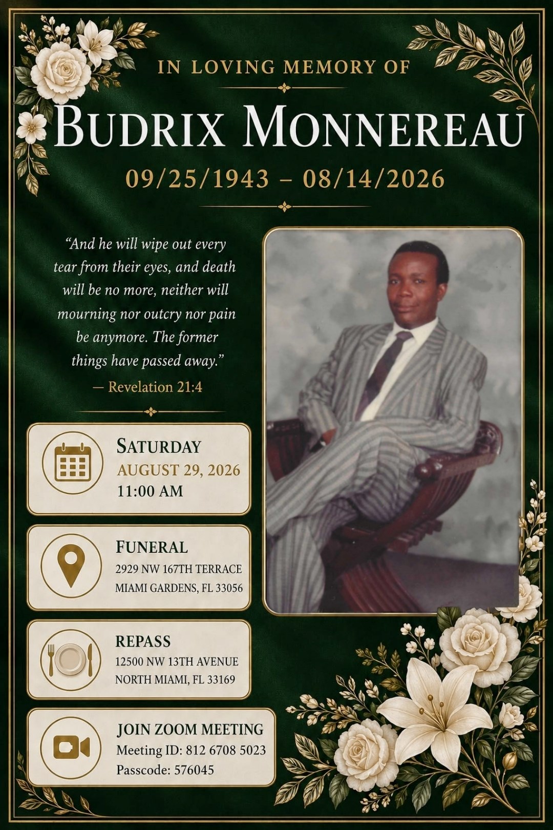 Obituary of Budrix Monnereau