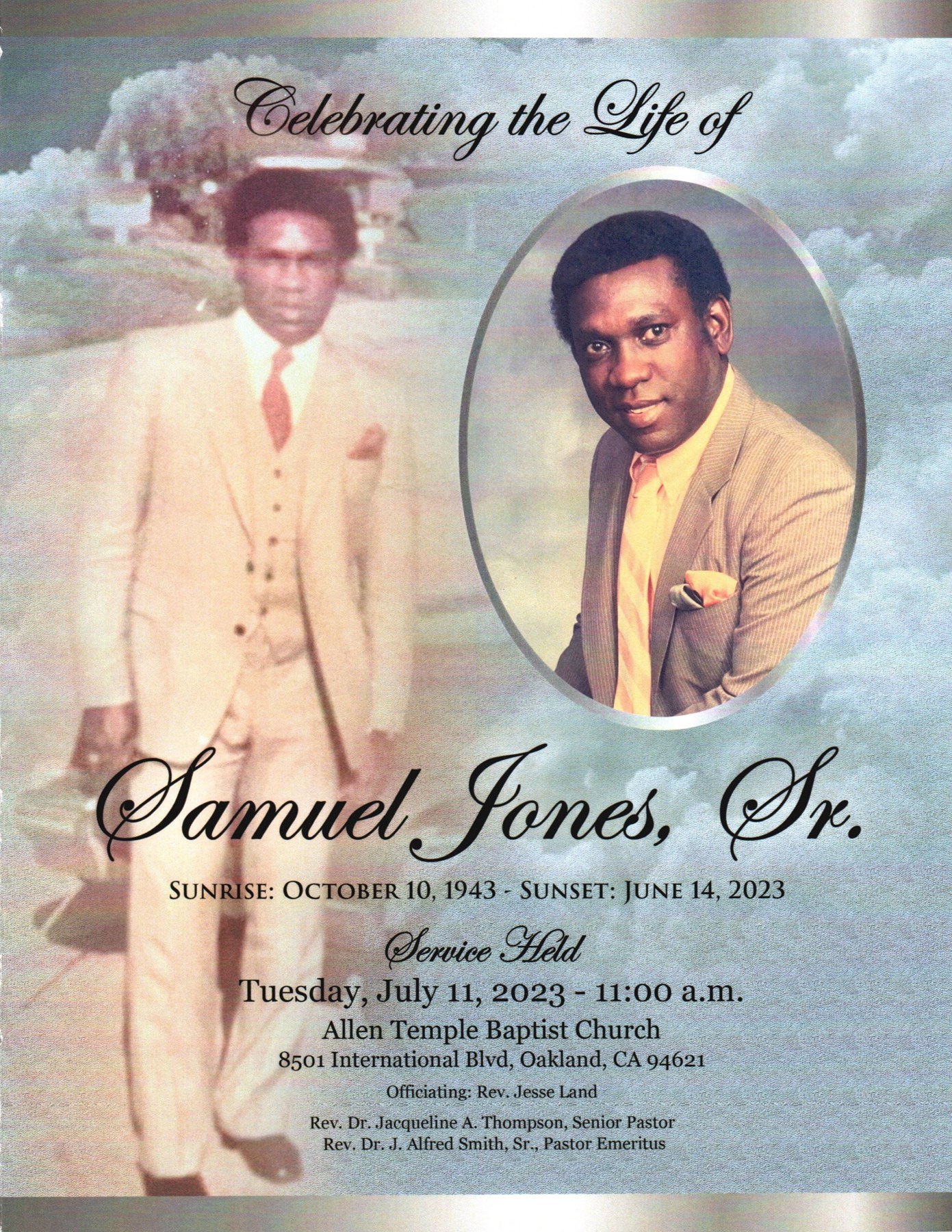 Obituary of Samuel Jones Sr.