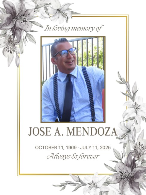 Obituario de Jose Antonio Mendoza