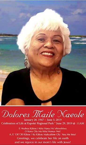 Obituary of Dolores Maile Naeole