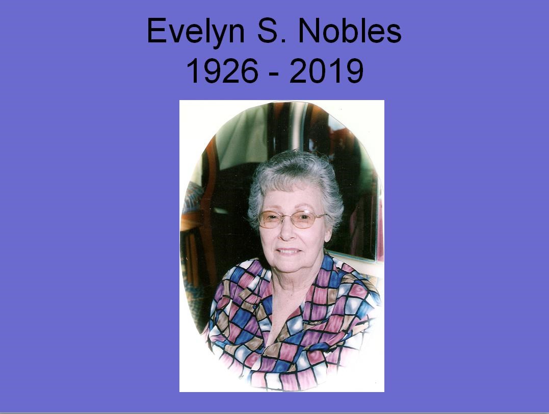 Obituary of Evelyn S. Nobles