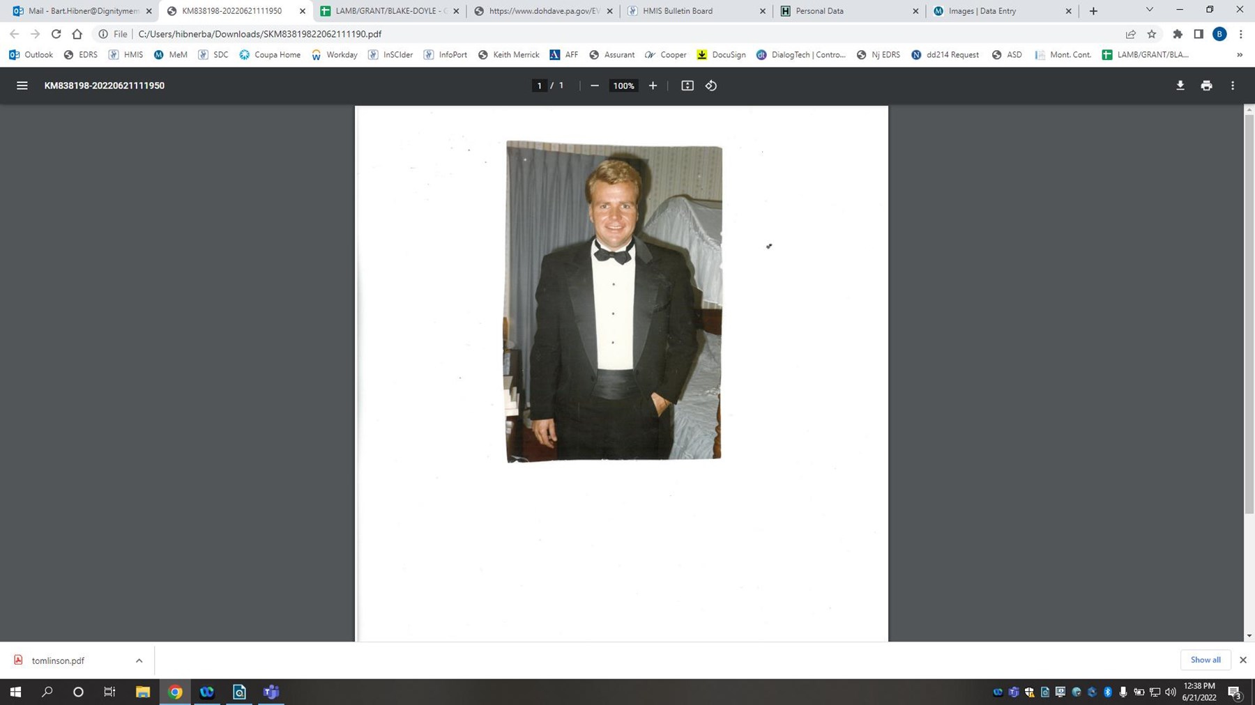 Obituary of Thomas J. Tomlinson