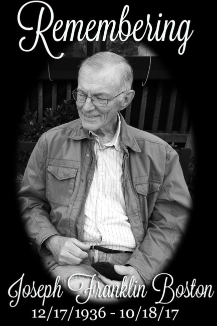 Obituary of Joseph Franklin Boston