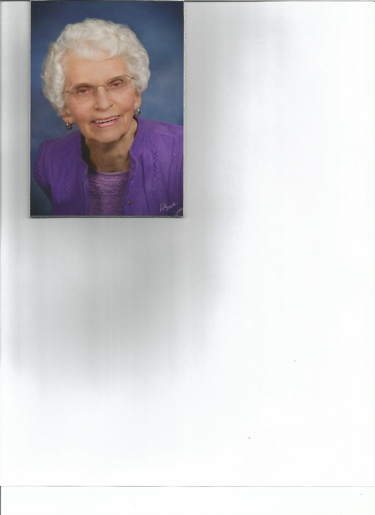 Obituary of Joan Olive (née Armstrong) Sinclair