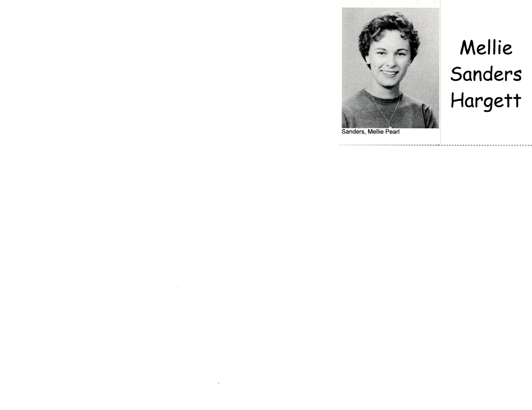 Obituary of Mellie S Hargett