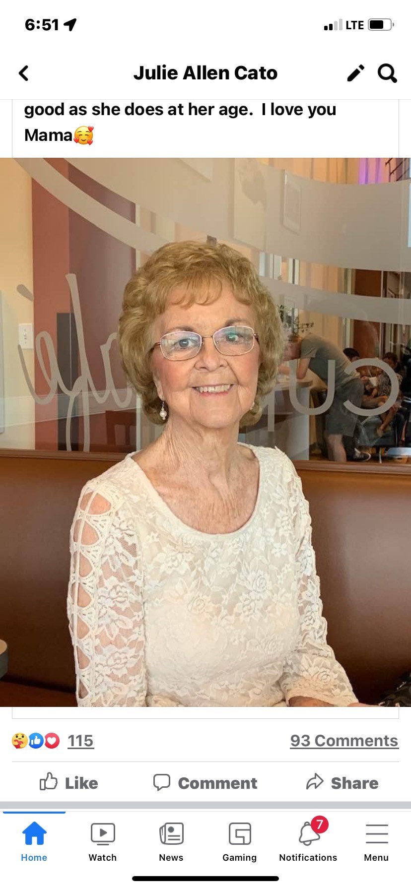 Avis de décès de Wanda Jones Allen