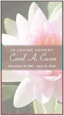 Obituario de Carol A Caron