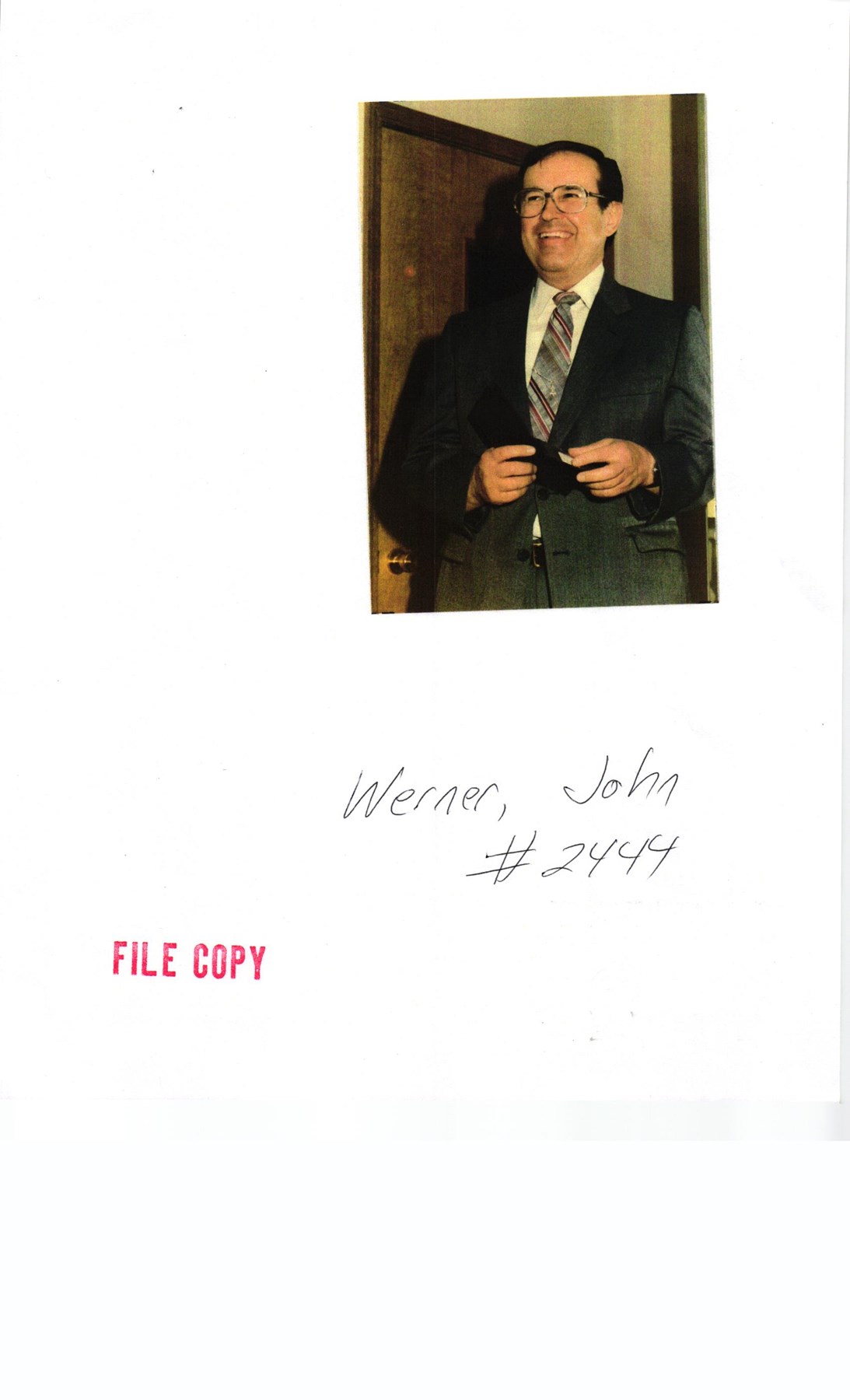 Obituary of John Werner