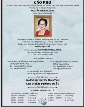 Obituary of Kim-Dung Thi Nguyen