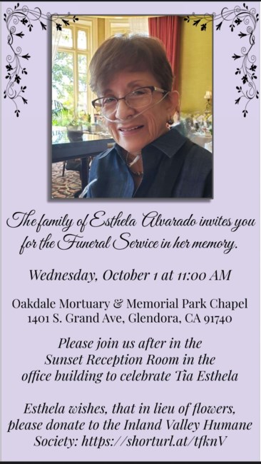 Obituario de Esthela Alvarado
