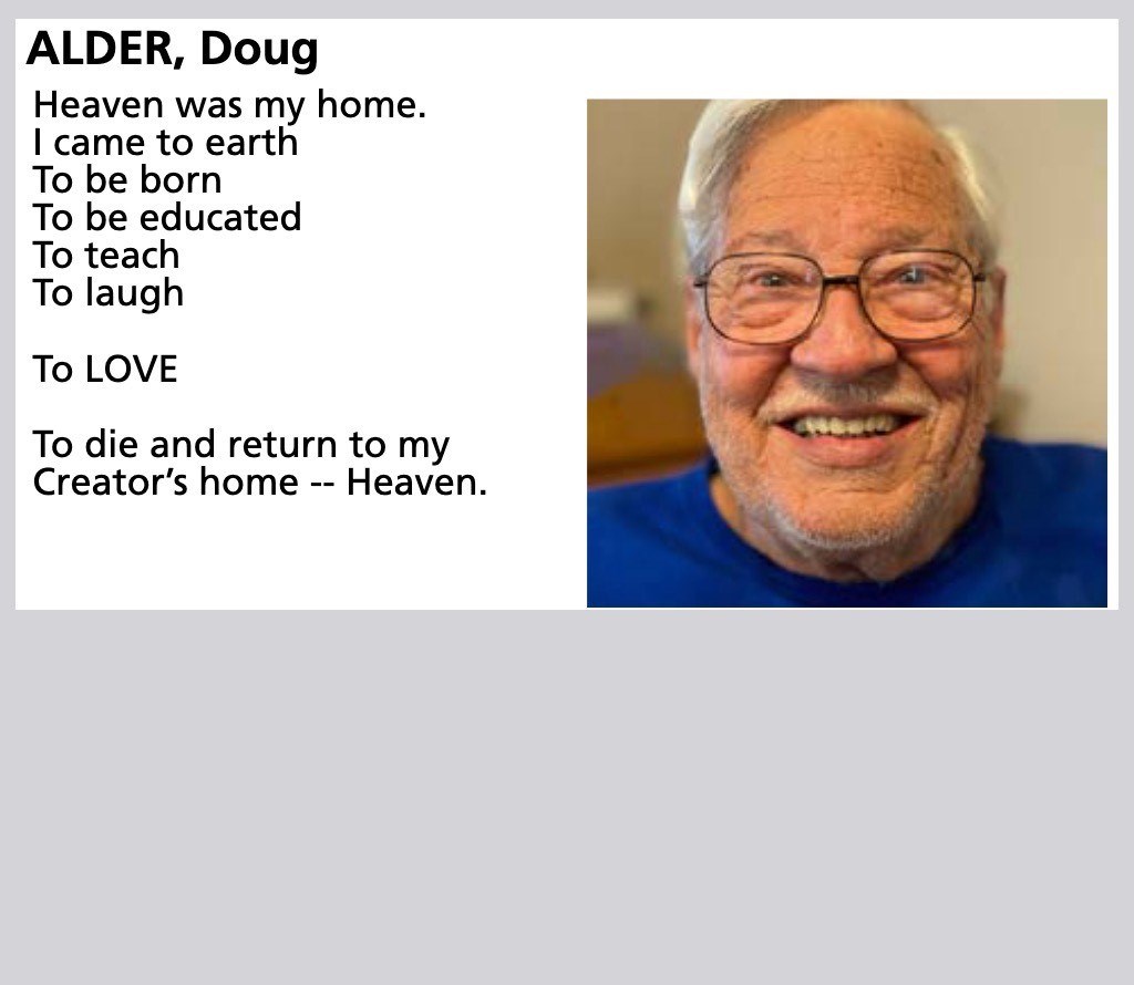 Obituary of Doug Alder