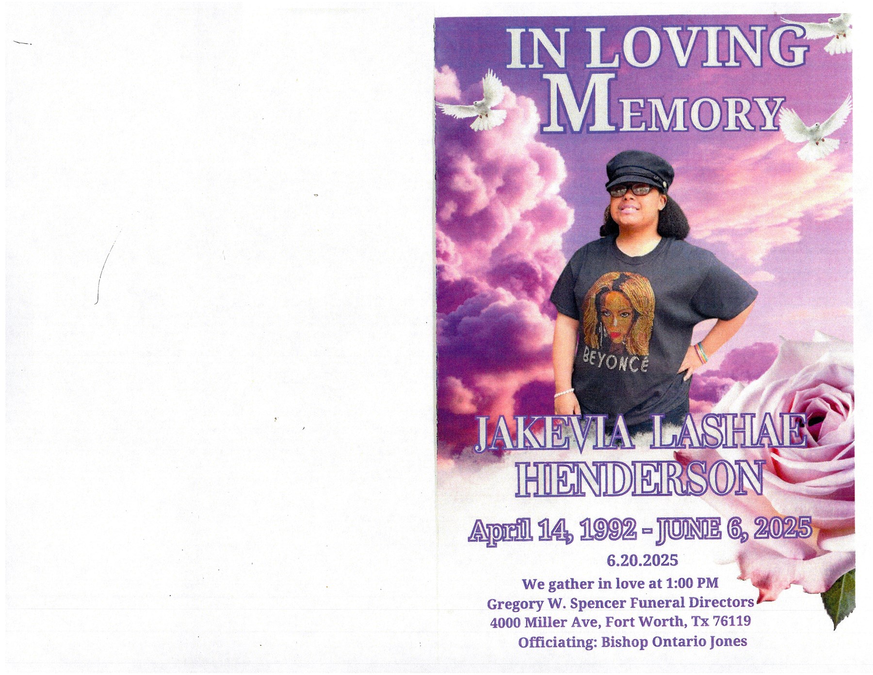 Avis de décès de Ms. Jakevia Henderson