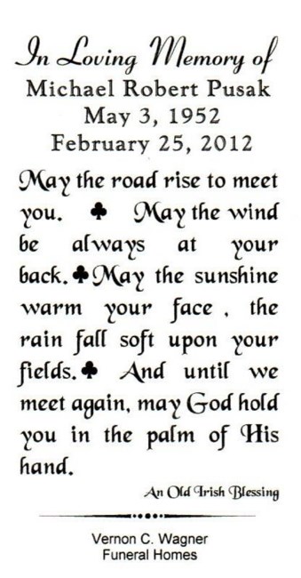 Obituary of Michael R. Pusak