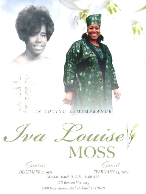 Obituary of Iva Louise Moss