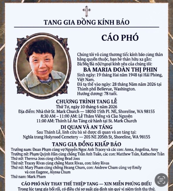 Obituary of Phin Thi Doan