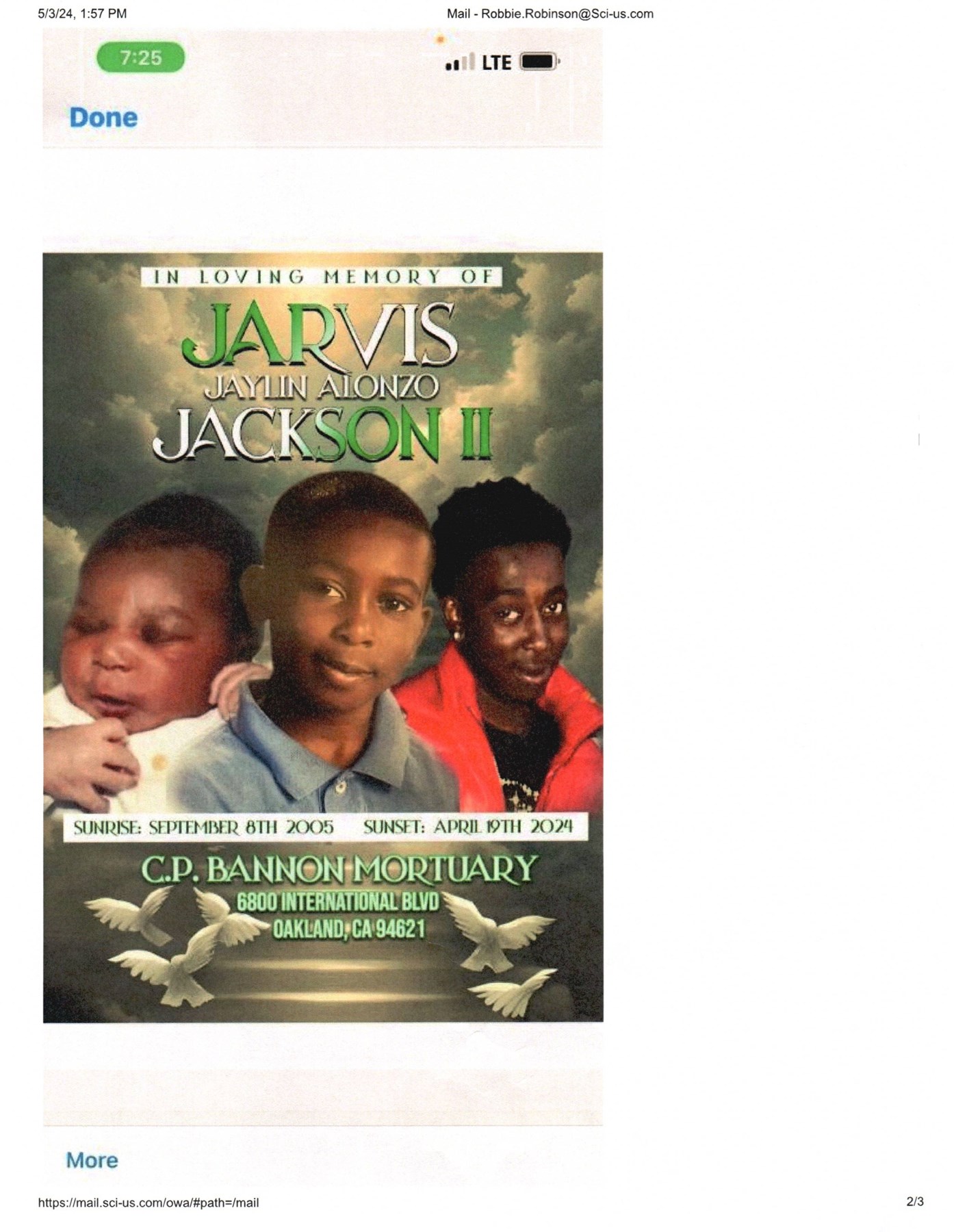 Obituary of Jarvis Jaylin Alonzo Jackson