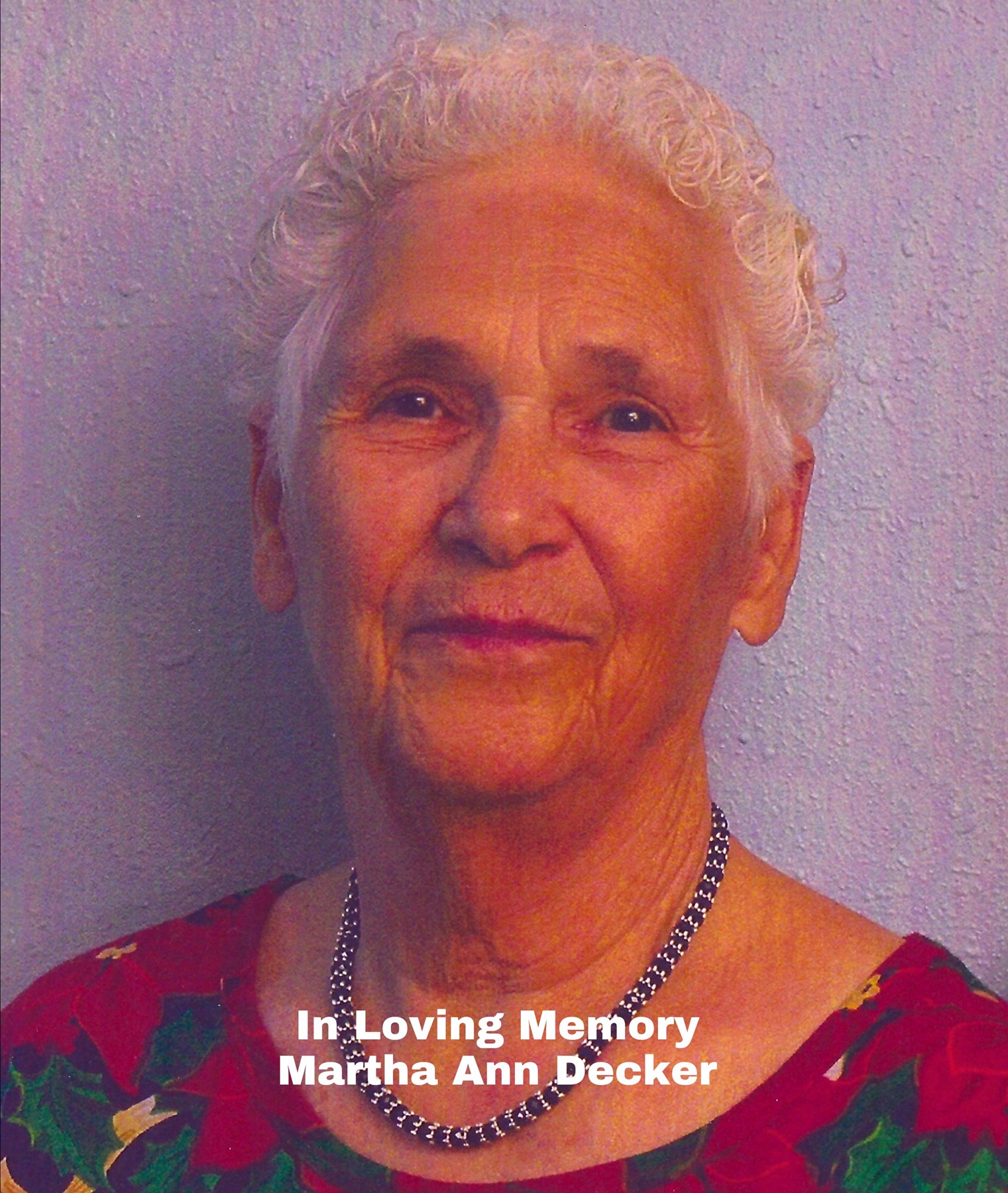 Obituary of Martha Ann Decker