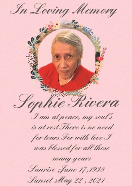 Obituary of Sophie Rivera