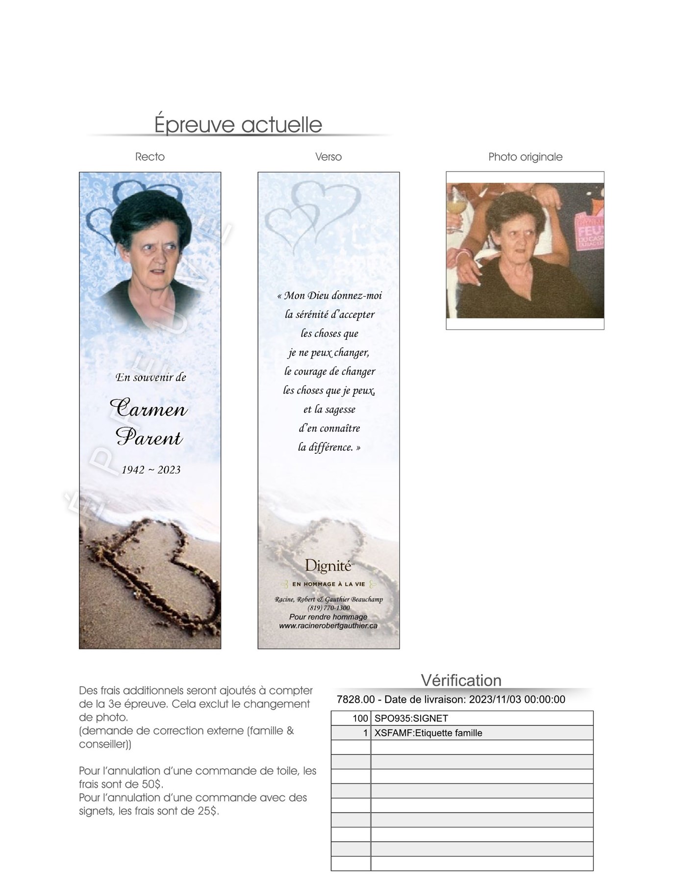 Obituary of Carmen Parent