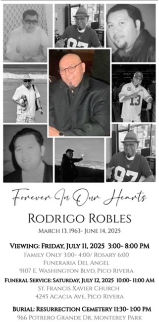 Obituary of Rodrigo Robles Diaz