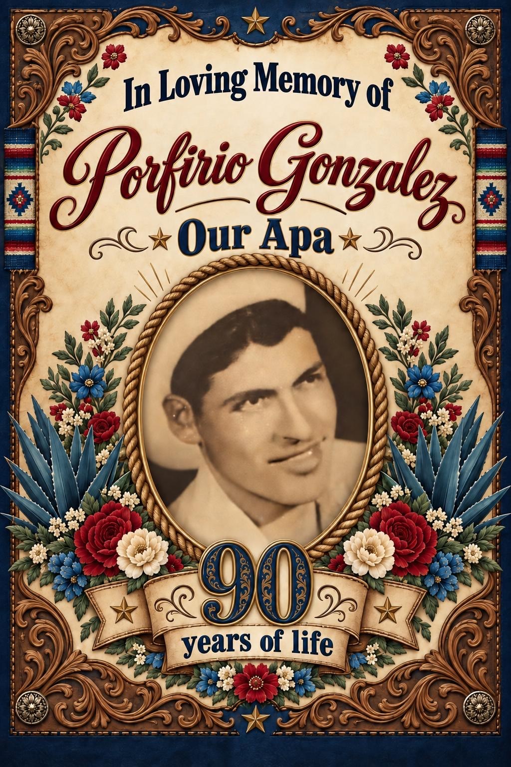Obituary of Porfirio Gonzalez