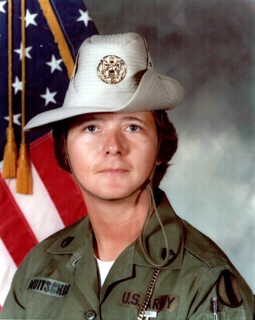 Avis de décès de SFC (Ret) USA Army Diane “Woody” M. Wuitschick