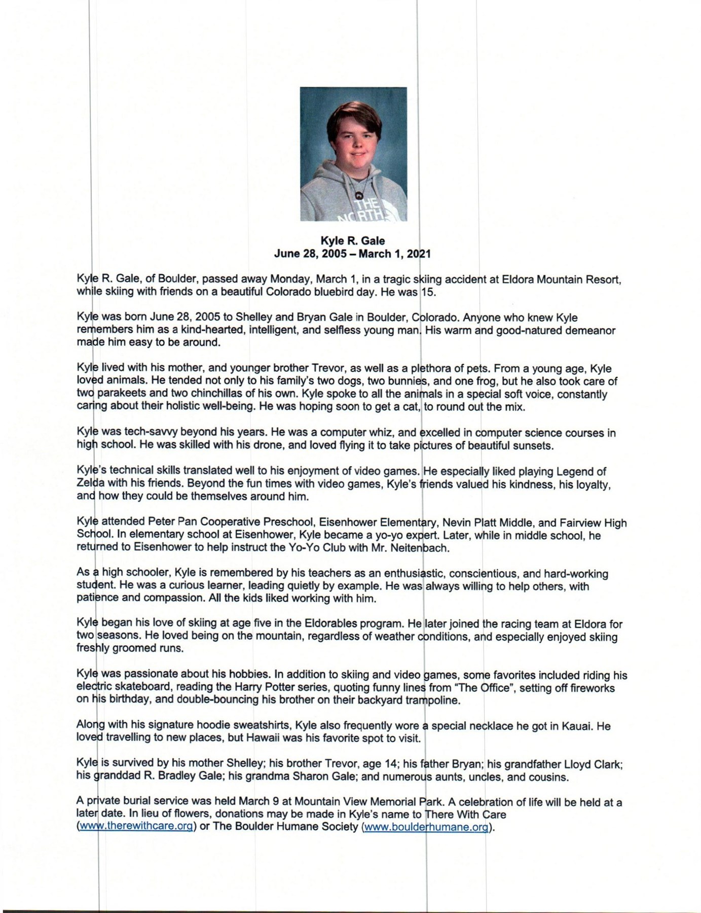 Obituary of Kyle Robert Gale