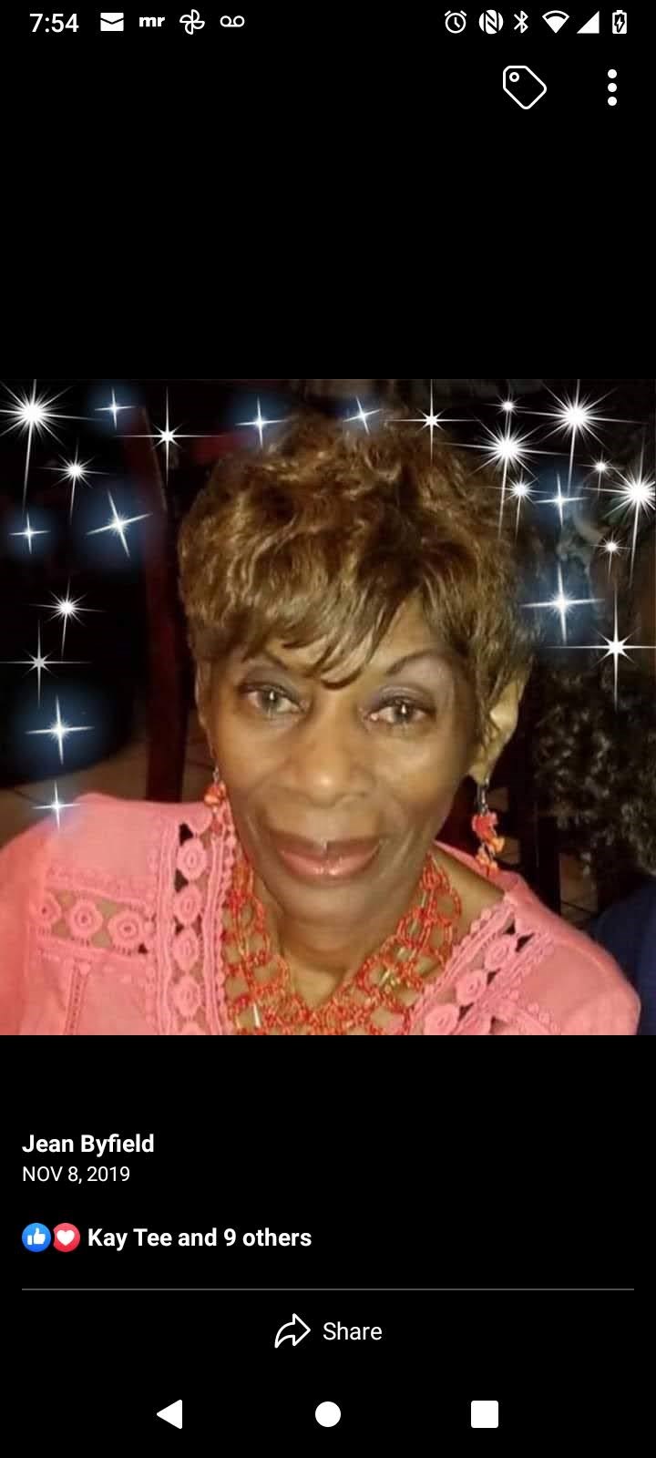 Obituary of Jean Madeline Byfield