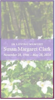Avis de décès de Susan Margaret Clark