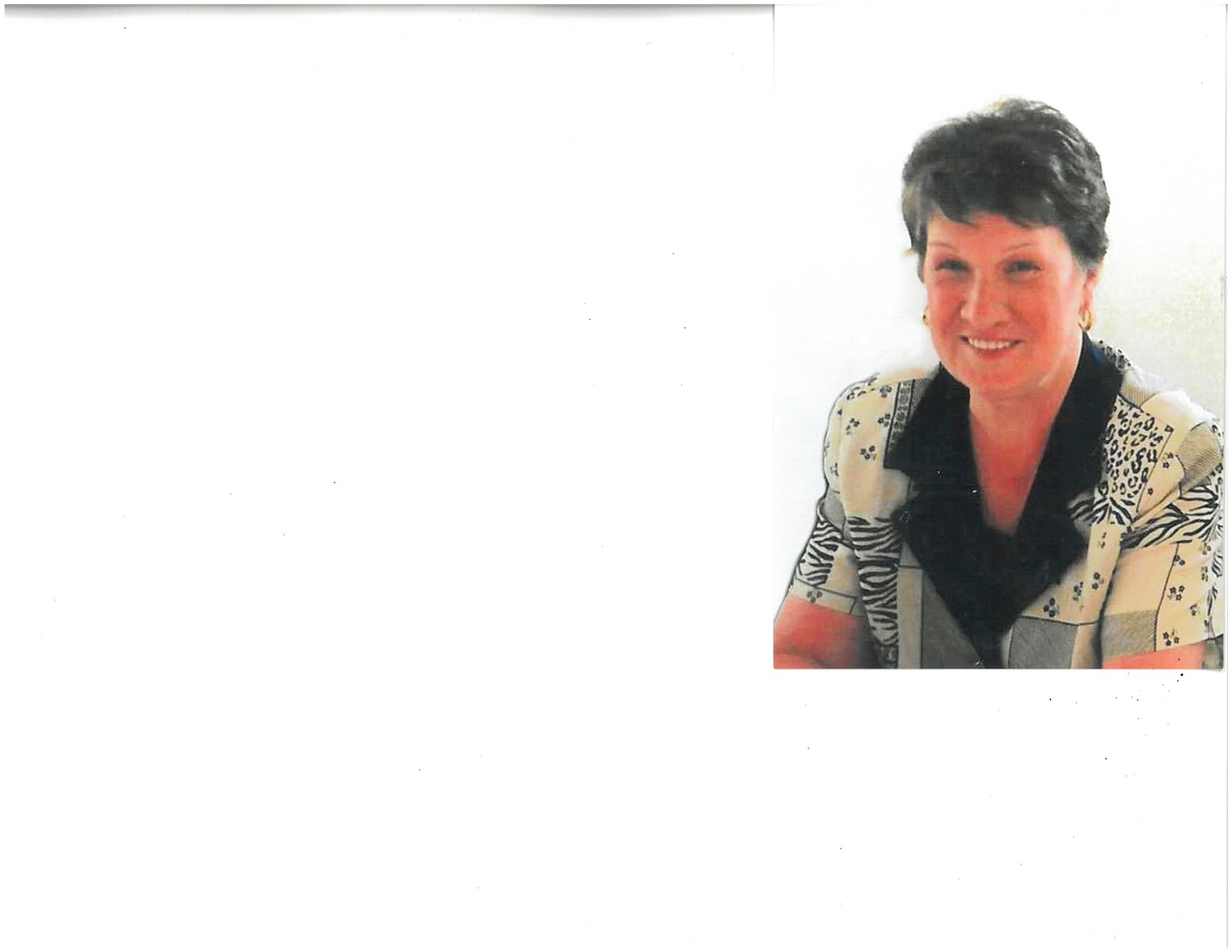 Avis de décès de Mary Wilhelm