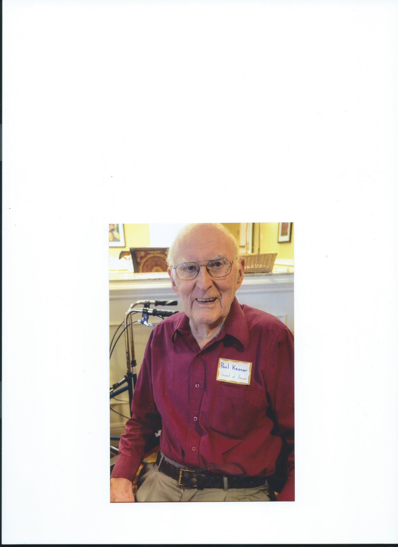 Obituary of Paul K. Keener